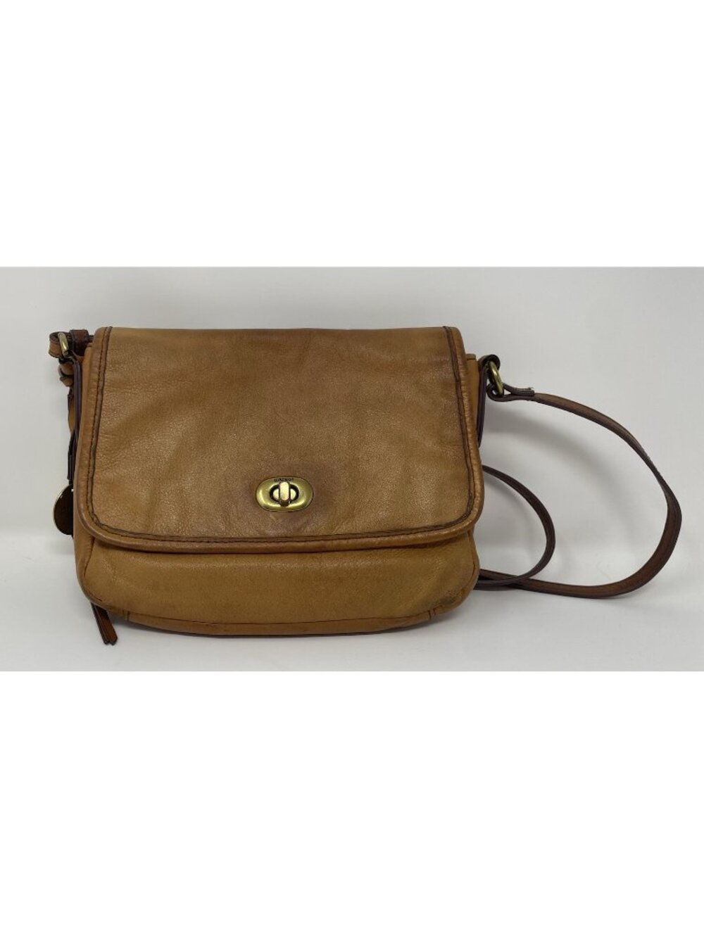 Margot New York Leather Bag Crossbody Shoulder Purse- Tan/Brown